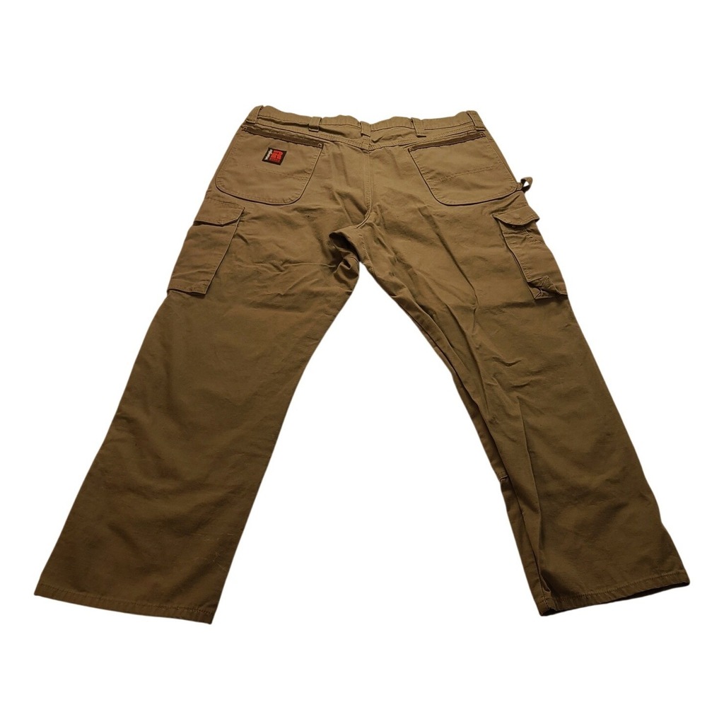 Wrangler RIGGS Workwear Ranger Cargo Pants Mens 38x30 Tan Ripstop Relaxed fit